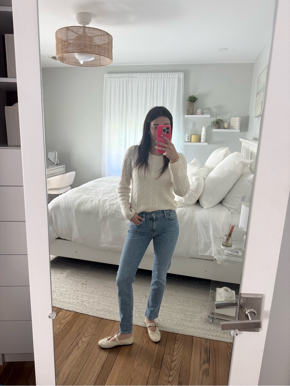 AGOLDE Classic High-Rise Straight Jeans in Light Blue